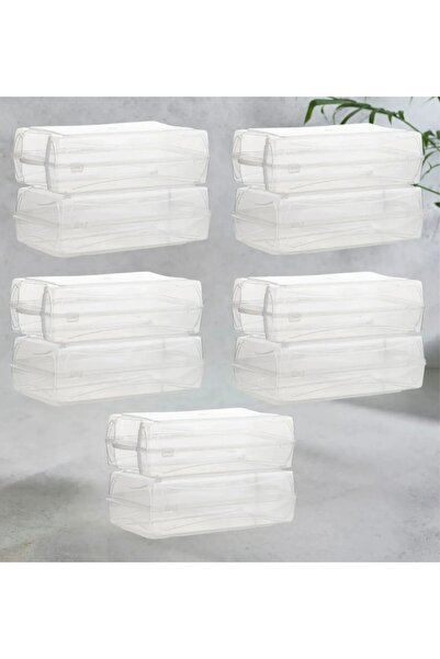 teknotrust CUTIE DE PANTOFI FEMEI DE 10 PIESE TRANSPARENTA