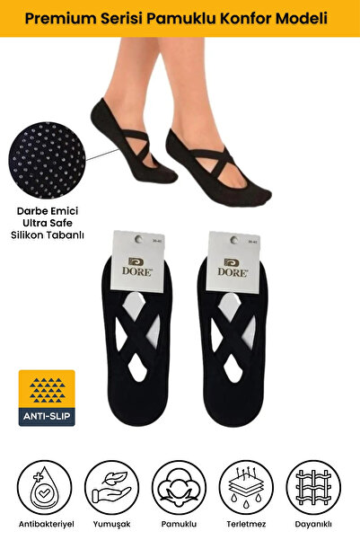 Dore Orijinal Kadın Kaymaz Tabanlı Pilates Yoga Dans Bale Kaydırmaz Çorap - S...