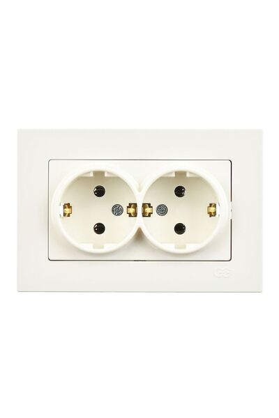 Günsan Günsan Eqona Fildişi Beyazı İkili Topraklı Priz