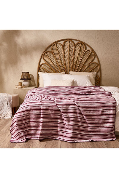Evidea Soft Roselle Çift Kişilik Battaniye - Pembe - 180x220 cm