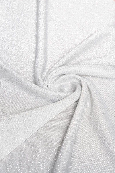 Kumaş Deposu Πλεκτό ύφασμα από ασημί γκλίτερ Brayt