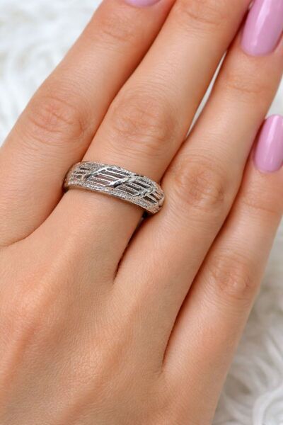 BY YASİN TOPÇU 16 Size Silver Geometric Ring ✨ 🤍