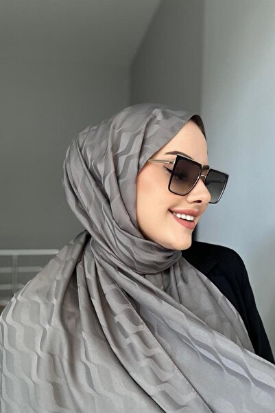 Byedauzunlar Şal jacquard mătăsos cu model gri