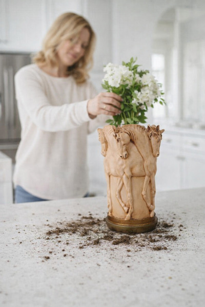 Baefiga AT FİGÜRLÜ DEKORATİF SAKSI