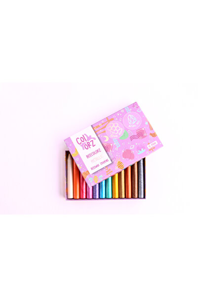 COLORZ 12 METALİK RENK KALEM BALMUMU PASTEL BOYA SETİ