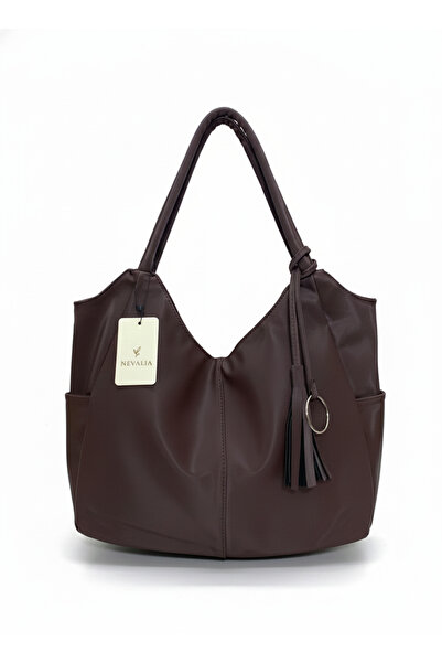 Women's Soft Parachute Fabric Large Volume Shoulder Bag-Daily Use Claret Red