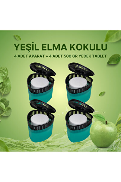 Saban 4 Adet 500GR - YEŞİL ELMA - Nem Alıcılı Ve Rutubet Giderici Aparat Üçge...