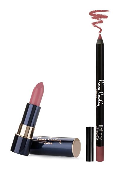 Pierre Cardin Matte Rouge Mat Ruj Fushion Pink - Lipliner Suya Dayanıklı Duda...