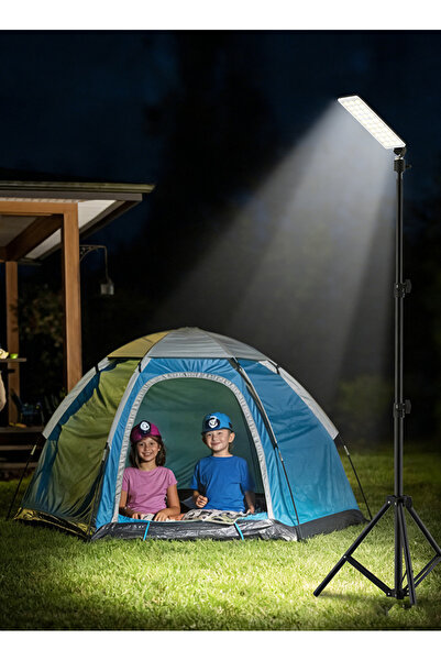 Yoawllty LED Camping Light with Telescoping Tripod - USB Rechargeable Adjusta...