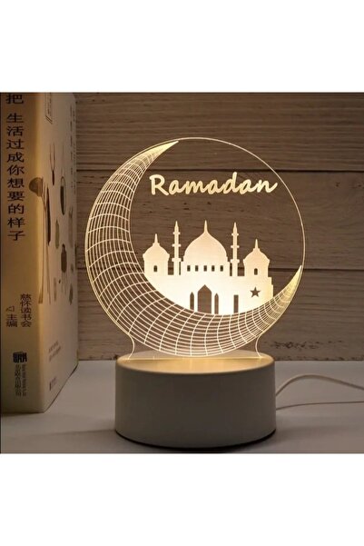 Generic USB operate 3D Creative Visualization LED Night Light Ramadan Moon La...