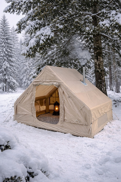 Realx 8 Kişilik 4 Mevsim Su Geçirmez Şişme Kamp Çadırı 300x210x200 Cm 300D Ox...