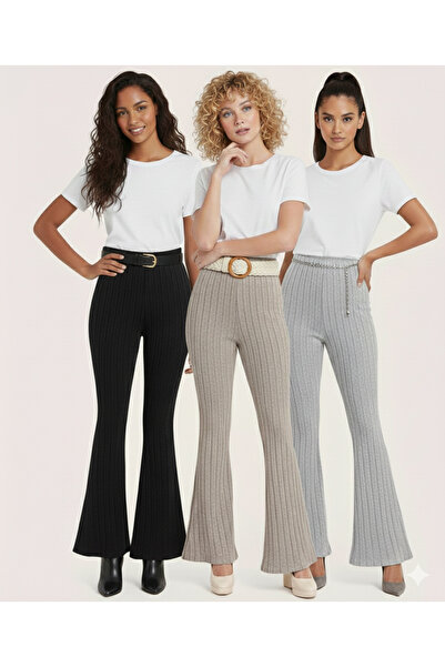 Lufthimm PANTALONI SPANIOLE CU TĂIȚELE STRÂNGE ASIMETRICE, STILATE DE IARNĂ