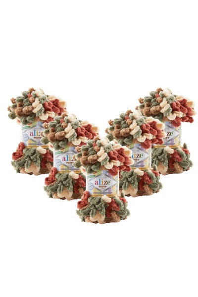 Alize Soft and fluffy hand knitting yarn No. 6039 Small knots (single) - 100 ...