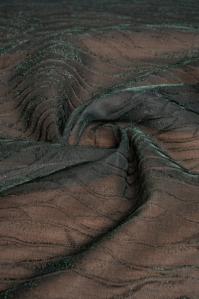 Kumaş Deposu Πλεκτό ύφασμα βραδινό φόρεμα με σχέδιο Moonlight Green