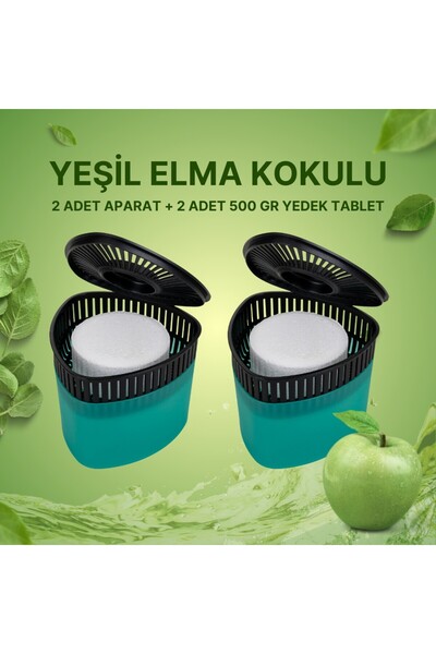 Saban 2 Adet 500GR - YEŞİL ELMA - Nem Alıcılı Ve Rutubet Giderici Aparat Üçge...