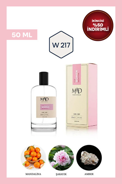 Mad Parfüm Mad W217 Selective 50 ml Kadın Parfüm | Çiçeksi & Fresh Notalar
