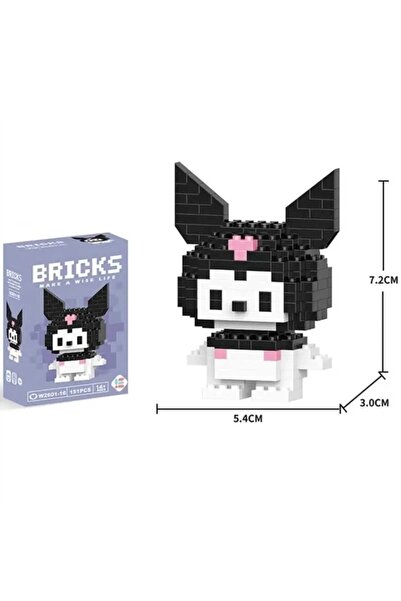 Bricks Hello Kitty Kuromi Yapboz Puzzle Baskısız Kutuda Yapım Klavuzlu
