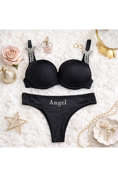 Glazy Angel Kristal İç Giyim Seti (Sütyen & Tanga)