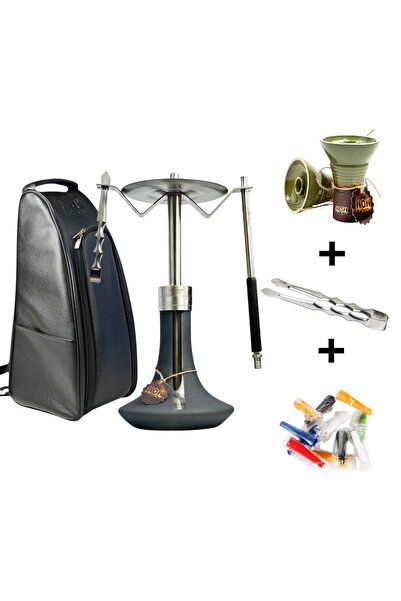 wow legend XROS Black Model Çantalı Çelik Nargile Takımı