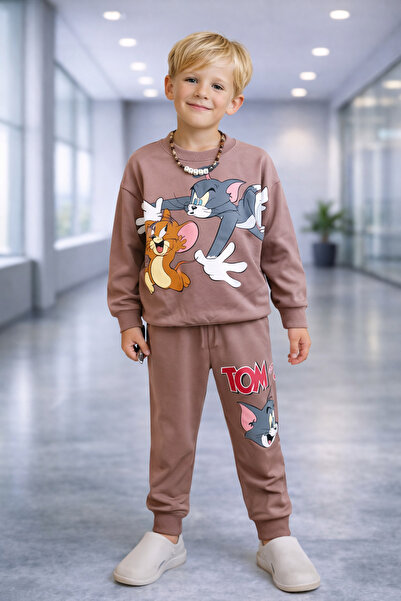 RAPAPA Set de trening pentru băieți cu imprimeu din nurcă - 4053