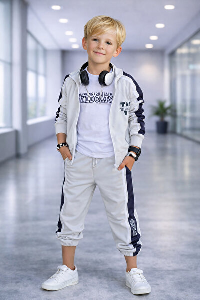 RAPAPA Set de trening pentru băieți – Combinație din cu imprimeu piese (trico...