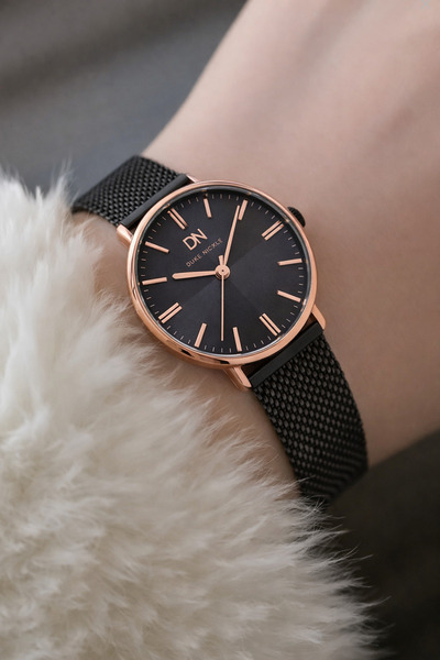 Duke Nickle Duj1011 Kadın Siyah Rose Hasır Kol Saati