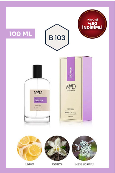 Mad Parfüm Mad B103 Selective 100 ml Kadın Parfüm | Meyvemsi & Çiçeksi Notalar