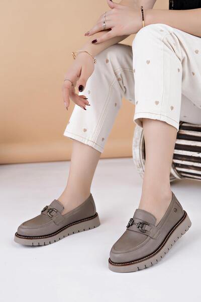 Mammamia Γυναικεία παπούτσια D25KA 3240 Mink από γνήσιο δέρμα