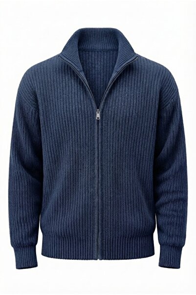 Valiberta Cardigan pentru bărbați cu fermoar tricotat Selanik oversize Woody ...