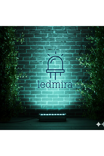 Ledmira 9w - 30cm Turkuaz Renk Işık Wallwasher Duvar, Minare, Bina Ve Ağaç Bo...