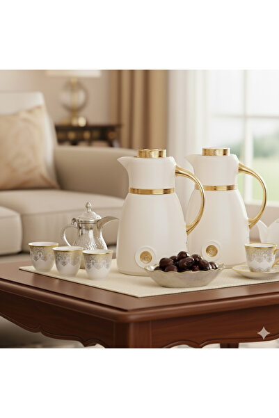 casa rosa طقم ترمس شاي وقهوة مكون من قطعتين سعة 1 لتر