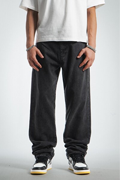 GRJ denim بنطلون جينز رجالي بقصة فضفاضة من سموك