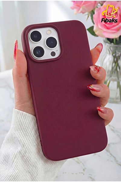 Fibaks Apple iPhone 16 Pro Uyumlu Kılıf Kadife Lansman Soft Yumuşak Liquid Si...