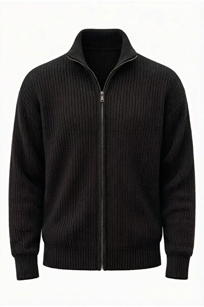 Valiberta Cardigan pentru bărbați cu fermoar tricotat Selanik oversize Woody ...