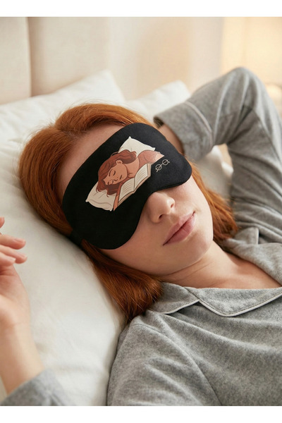 BeyzHal خاص لمحبي الكتب - عصابة نوم سوداء مقاومة للضوء