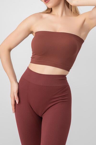 Doremi Seamless Strapless Ribbed Sports Bustier