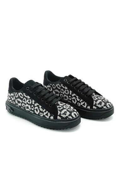 Luvesta Shoes حذاء لوفستا الرياضي باللون الرمادي - أسود ليوبارد