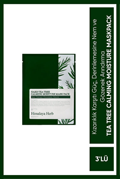 Nard Çay Ağacı Cilt Sakinleştirici Ve Nemlendirici Kağıt Maske 3'lü Avantaj P...