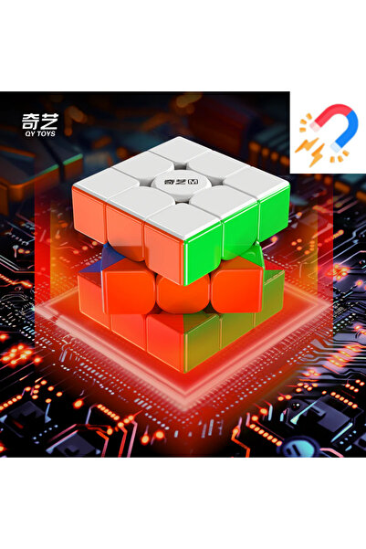 LRS STORE Qiyi Manyetik Rubik Küp Orijinal QY Mıknatıslı Zeka Küpü Eğitici Ak...