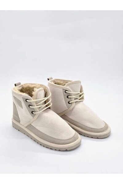 Luvesta Shoes Mini Bağcıklı Bot Bej