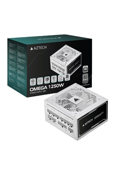 Aztech وحدة تزويد طاقة OMEGA بقدرة 1250 واط، حاصلة على شهادة 80+ بلاتينيوم، ق...