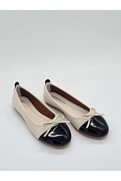 Luvesta Shoes Fiyonklu Babet Bej-Siyah