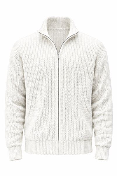 Valiberta Cardigan pentru bărbați cu fermoar tricotat Selanik oversize Woody ...