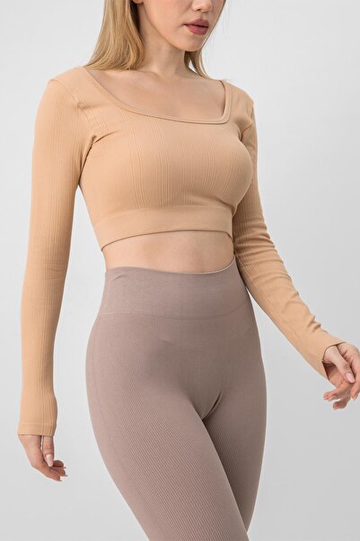 Doremi Безшовний бюстгальтер без бретелей з довгими рукавами та шнурівкою