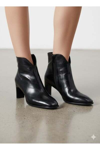 Luvesta Shoes حذاء نسائي بكعب رفيع من كروكو إليجانس