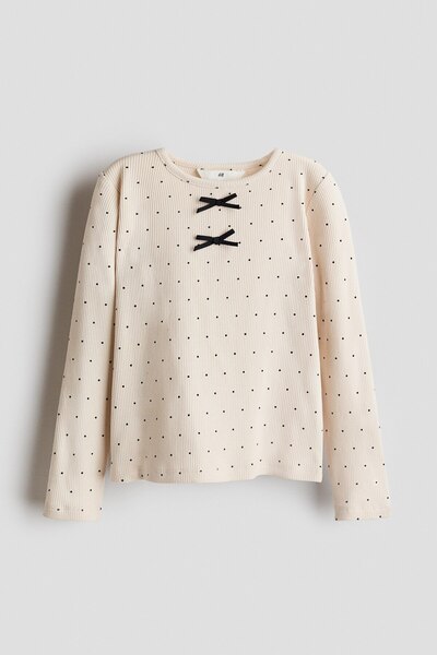 H&M Pamuklu ve Ribanalı Üst