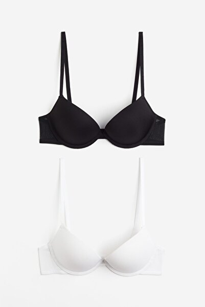 H&M 2'li Mikrofiber Süper Push-up Sütyen