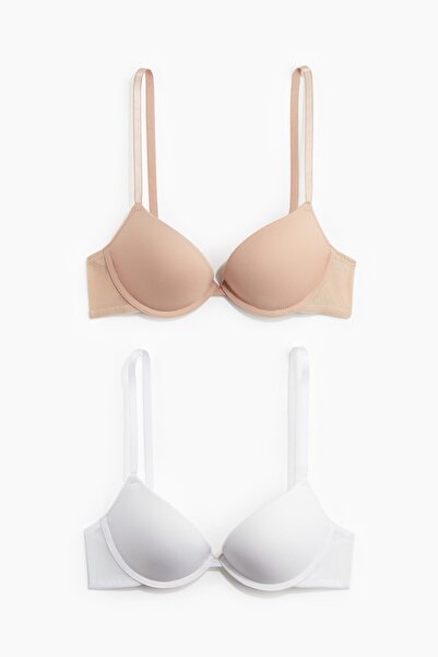 H&M 2'li Mikrofiber Süper Push-up Sütyen