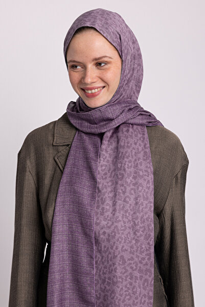 Ayshara Barçın Collection Lilac Smoke Double-Sided Shawl