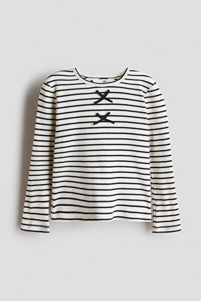 H&M Pamuklu ve Ribanalı Üst